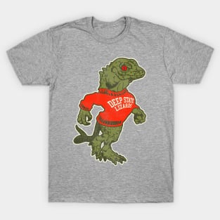 Retro Deep State Lizards Conspiracy Sports Parody Mascot T-Shirt